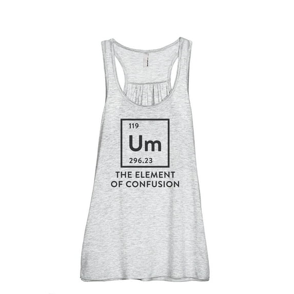 Um Element Of Confusion Women's Fashion Sleeveless Flowy Racerback Workout Yoga Tank Top Sport Grey Medium
