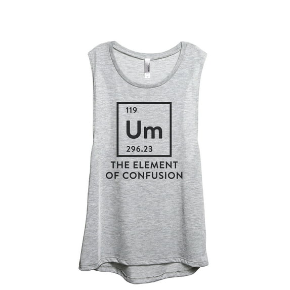 Um Element Of Confusion Women's Fashion Sleeveless Muscle Workout Yoga Tank Top Sport Grey Small