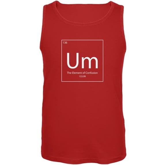 Um Periodic Table Red Adult Tank Top - Medium