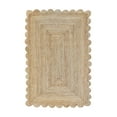 thumbnail image 1 of Uma Creations Bohemian Natura Jute Scalloped Living Room Area Rug ,4'X6'Scallop Rug, 1 of 6