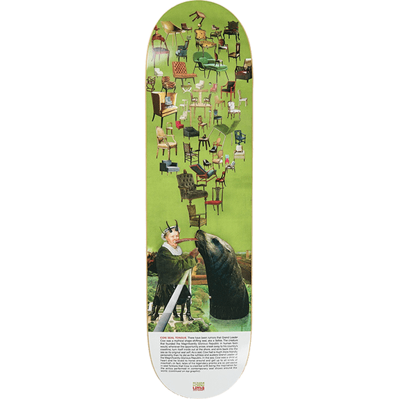 Uma Roman Cow Seal Tongue Skateboard Deck 8.38