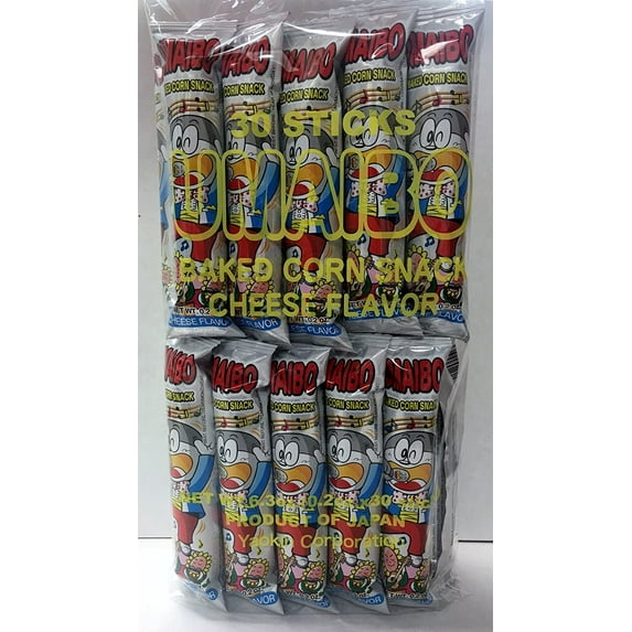 Umaibo, Japanese Popular Corn Snack food, Cheese Flavor; Pack of 30 Pieces