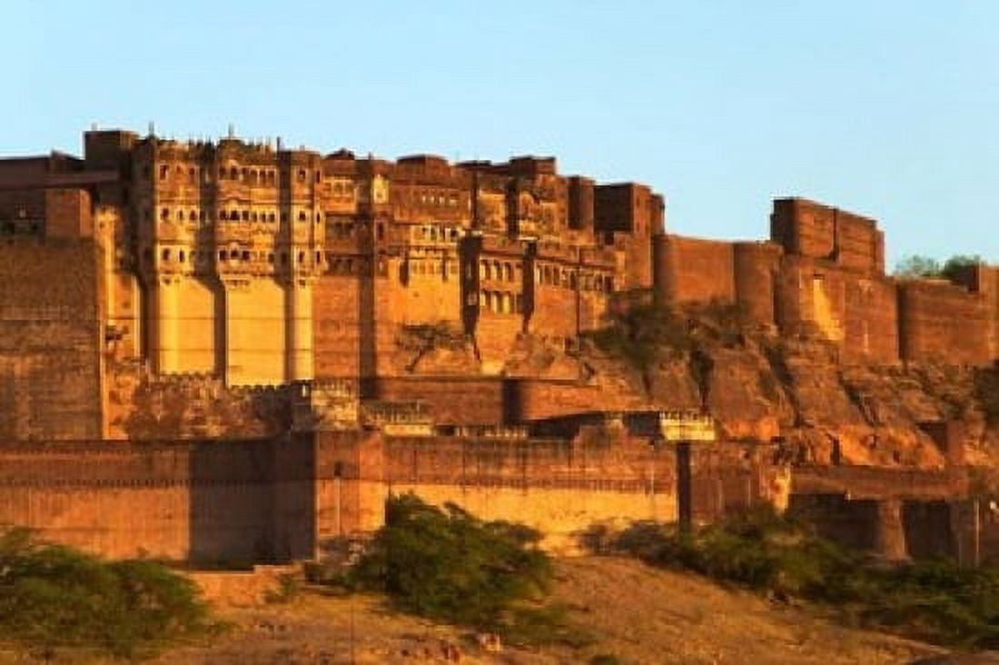 Umaid Bhawan Palace at Sunset Jodhpur Rajasthan India Canvas Art - Keren Su DanitaDelimont (36 x 24)