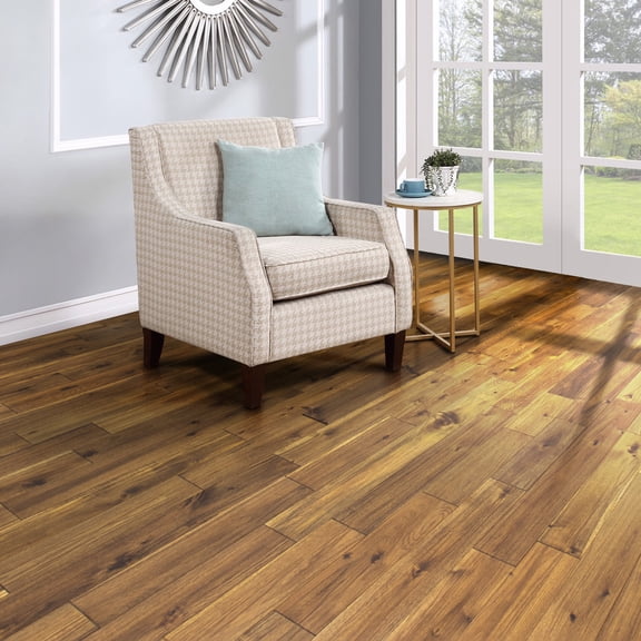 Umar Acacia 3/4" (0.75") Thick x 4 4/5" (4.8") Width x Varying Length Solid Hardwood Flooring 27.58 sq ft