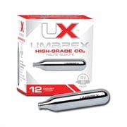 Umarex 12 Gram CO2 Cartridges for Airguns and Paintball Guns, Non-Threaded CO2 Cylinders, 12 Pack