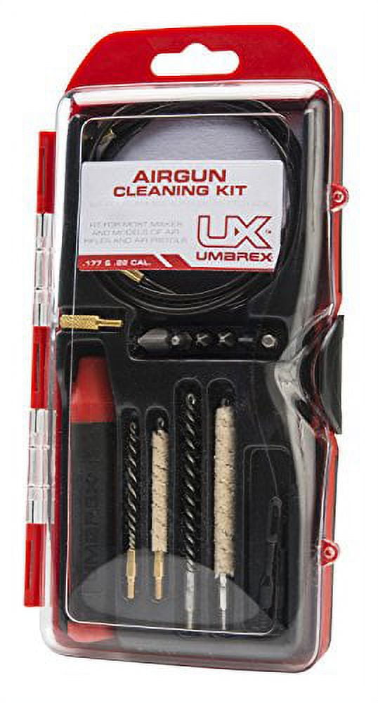 Umarex .177 and .22 Caliber Air Gun Cleaning Kit Includes Cleaning Rod, Brushes, Mops, Jags
