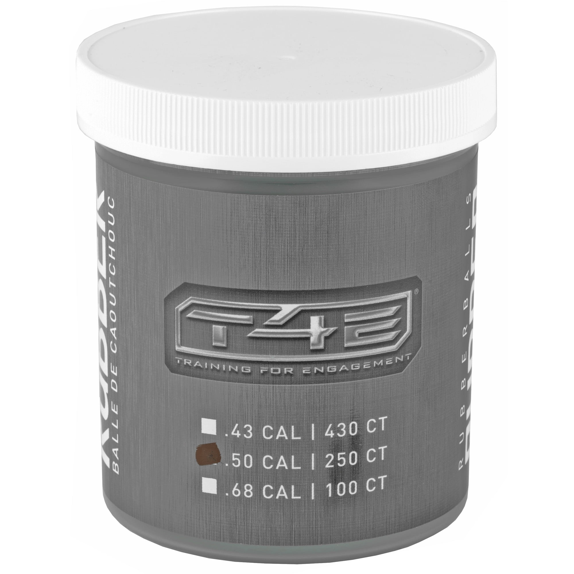 Umarex T4E Premium Rubber Ball Ammo for Paintball Guns, Black.50 Caliber, 250 Count