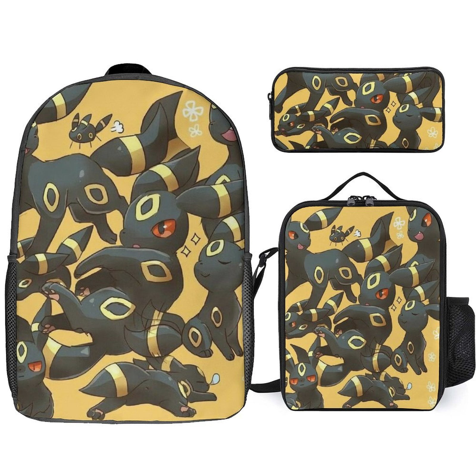 Coloranimal 3D Soccer Print School Backpack Set - Includes Lunch Bag & Pencil Case For Kids