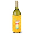 thumbnail image 1 of Umberella Cocktail Yellow Polkadot Wine Bottle Beverge Insulator Hugger, 1 of 1