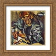 thumbnail image 1 of Umberto Boccioni 2x Matted 20x20 Gold Ornate Framed Art Print 'The antigraceful', 1 of 2