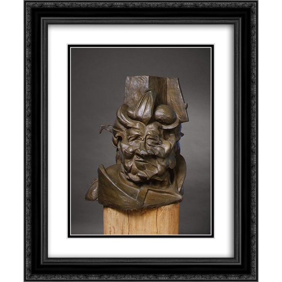 Umberto Boccioni 2x Matted 20x24 Black Ornate Framed Art Print 'Antigraceful'