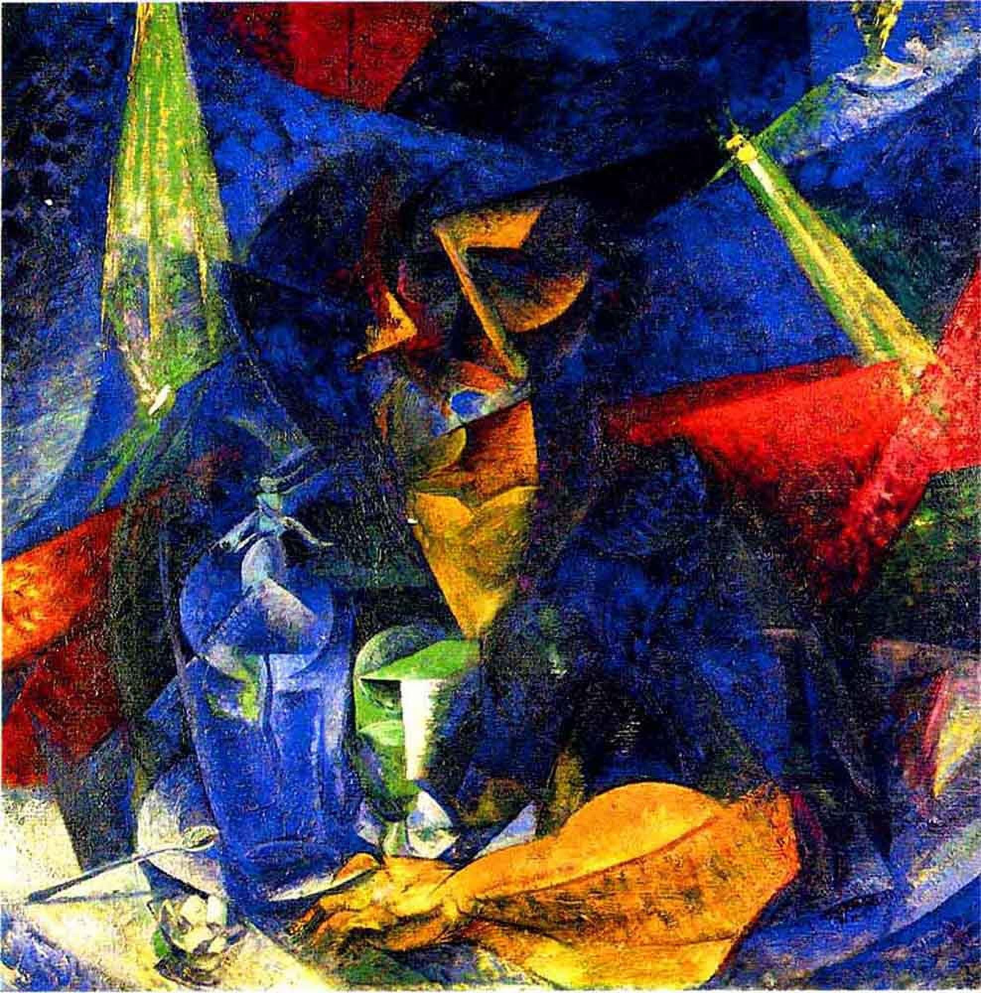 Umberto Boccioni Woman In A Caf Compenetrations Of Lights And Planes 