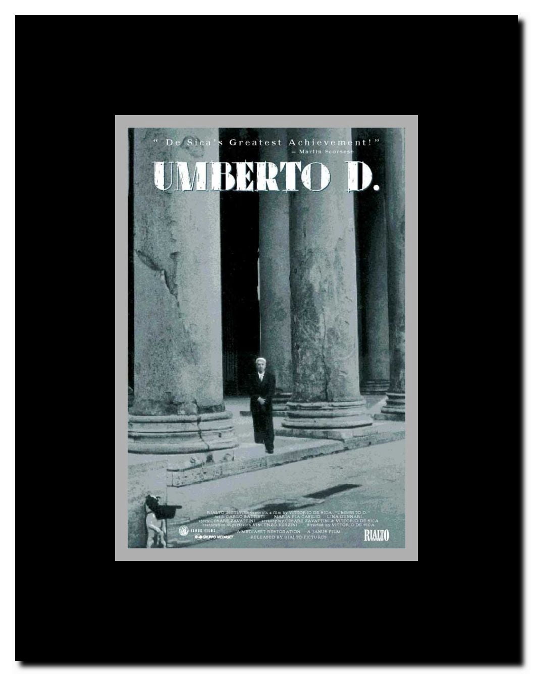 Umberto D. Framed Movie Poster