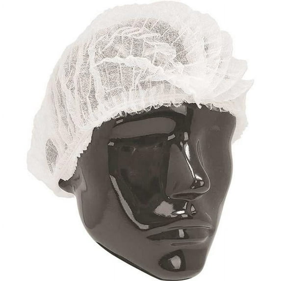 Umbo H204HD-21W 21 in. Pleated Bouffant Caps, White