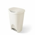 thumbnail image 1 of Umbra 13 gal Brim Plastic Step Soft Close Lid Kitchen Trash Can, Sand, 1 of 17