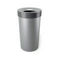 thumbnail image 1 of Umbra 16.5 gal Vento Plastic Lid Kitchen Trash Can, Grey/Nickel, 1 of 11