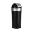 thumbnail image 1 of Umbra 16 gal Venti Plastic Swing Top Lid Kitchen Trash Can, Black, 1 of 16