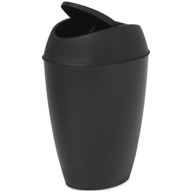 Umbra 2.4 gal Twirla Plastic Swing Top Lid Bathroom Trash Can Garbage