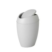 Umbra 2.4 gal Twirla Polypropylene Swing-Top Lid Bathroom Trash Can Garbage Can, Grey