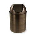 thumbnail image 1 of Umbra 2.5 gal Mezzo Plastic Swing Top Lid Bathroom Trash Can, Bronze, 1 of 13