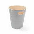 thumbnail image 1 of Umbra 2 gal Woodrow Wood Open Top Bathroom, Bedroom, Office Trash Can, Grey, 1 of 16
