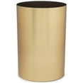thumbnail image 1 of Umbra 4.5 gal Metalla Plastic Open Top Bathroom Trash Can, Matte Brass, 1 of 14