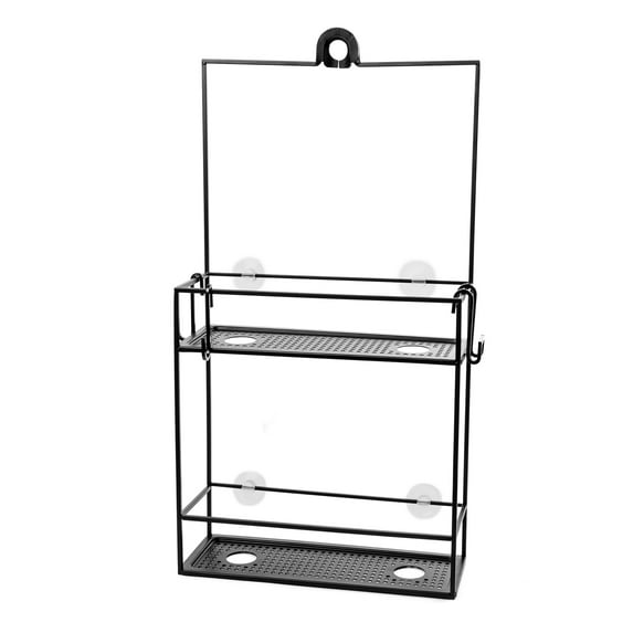 Umbra Cubiko Two Shelf Shower Caddy, Black
