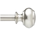 thumbnail image 1 of Umbra 28-48" Dorset 5/8" Diameter Curtain Rod with Matching Finials, Silver, 1 of 4