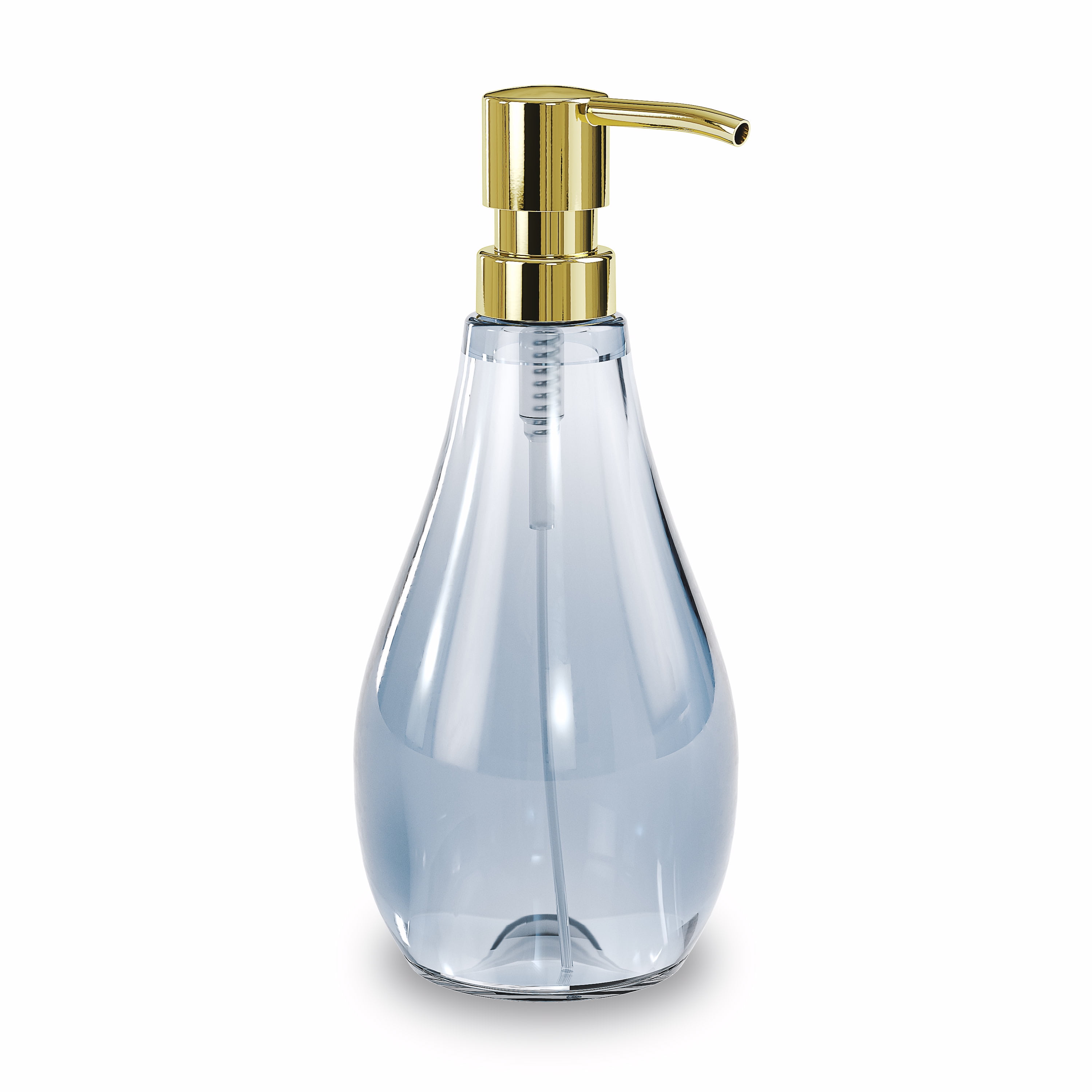Denim Blue Acrylic Modern Soap Dispenser, 8-inch