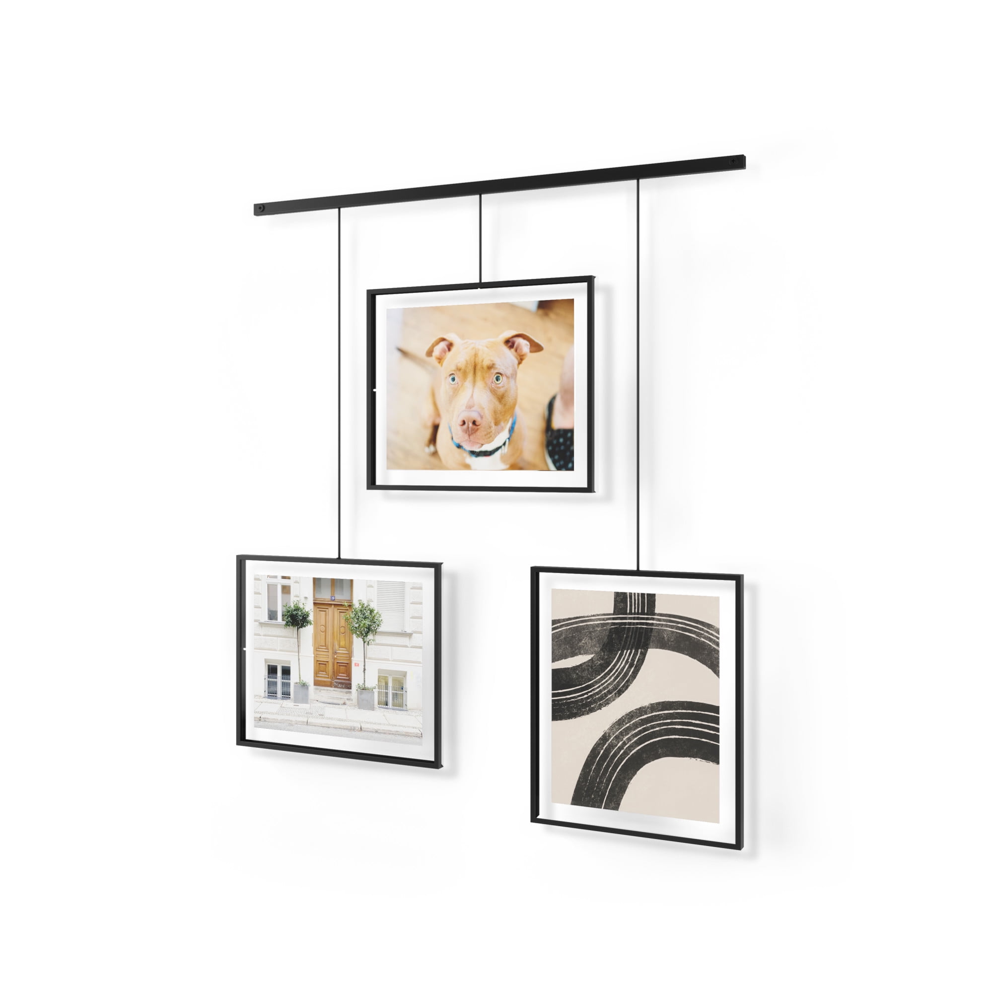 Black Iron Floating Wall Gallery Frame Set, 32"