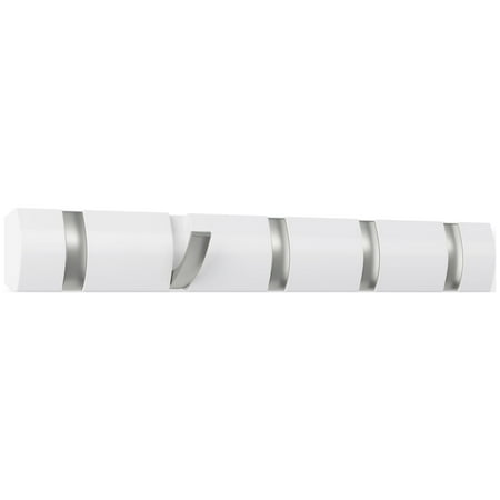 Umbra Flip 5 Hook Wall Mounted Coat Rack White