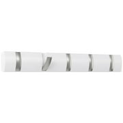 Umbra Flip 5 Hook Wall Mounted Coat Rack White
