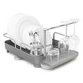 thumbnail image 1 of Umbra Holster Dish Rack– Molded Plastic Dish Drying Rack With Drainage Spout, Charcoal, 1 of 17