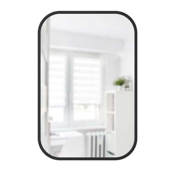 Open Box Umbra Hub 24" x 36" Rectangular Wall Mirror Black
