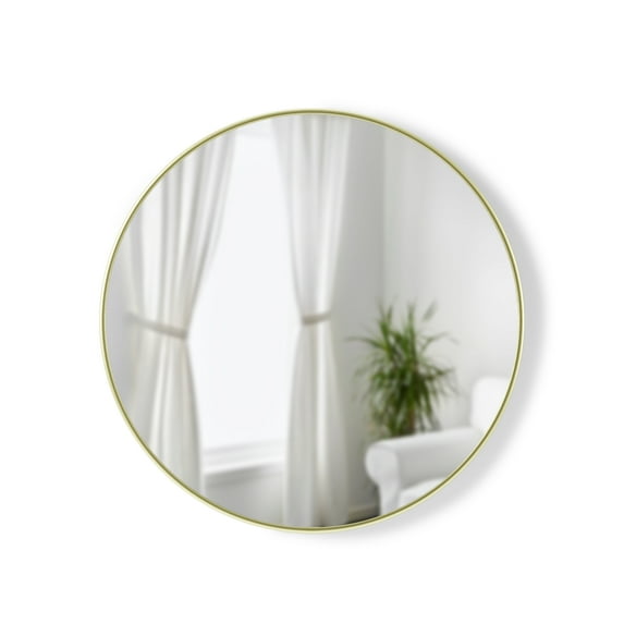 Umbra Hubba 24" Round Wall Mirror Metallic Finish Brass