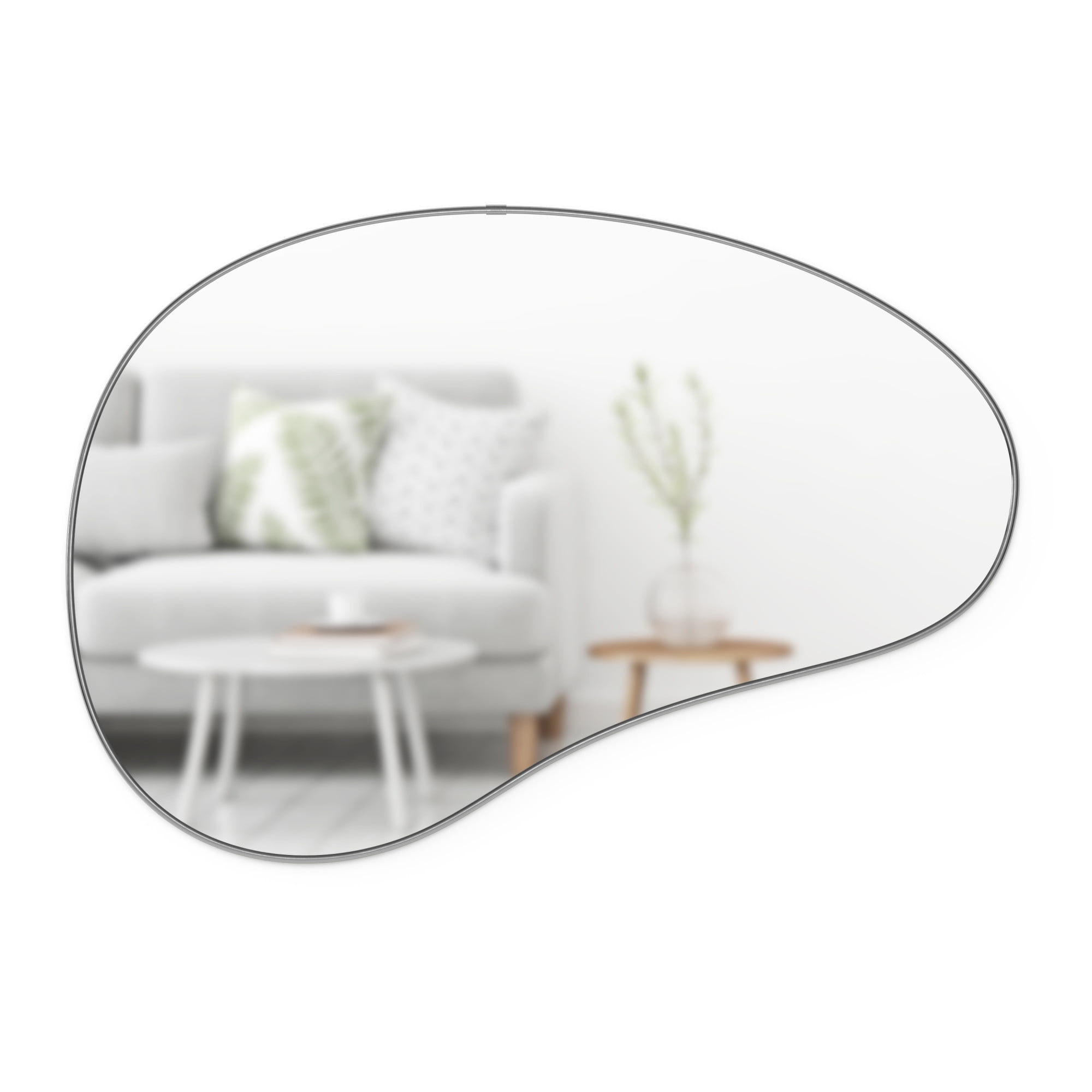 24" x 36" Abstract Shaped Metallic Wall Accent Mirror
