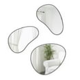 thumbnail image 1 of Umbra Hubba Pebble Wall Mirrors Set of 3 Irregular 12x10" 11x7" Titanium Grey, 1 of 7