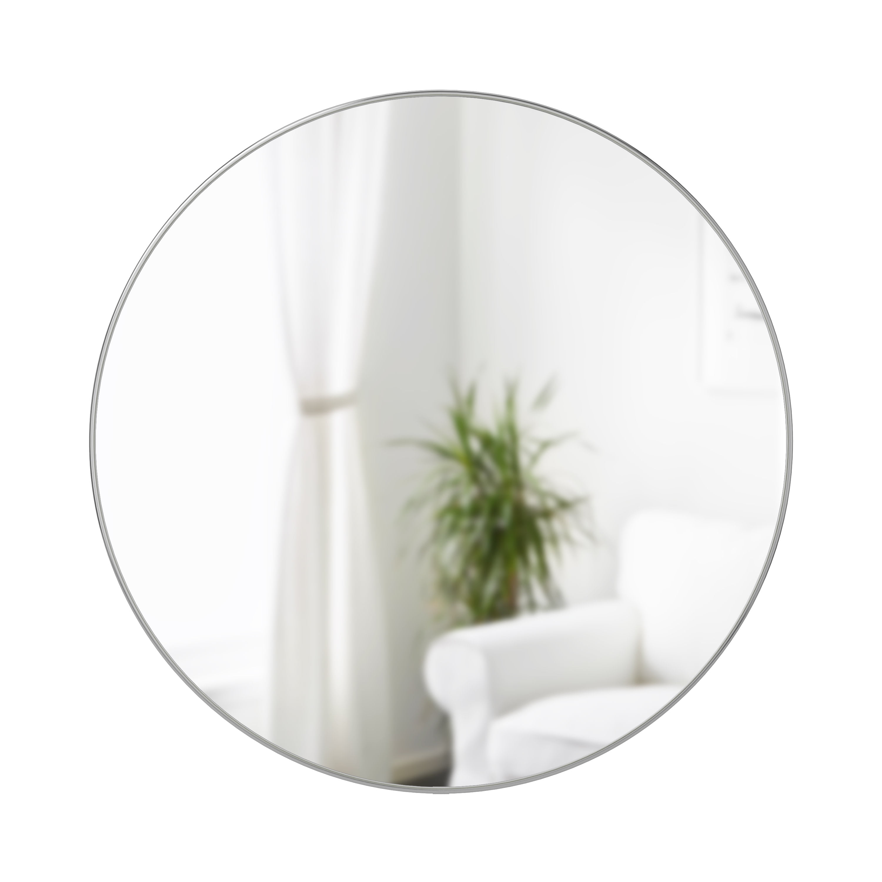 Mirror Roun Sample Umbra Hubba Round Modern Mirror with Metallic Finish - Walmart.com
