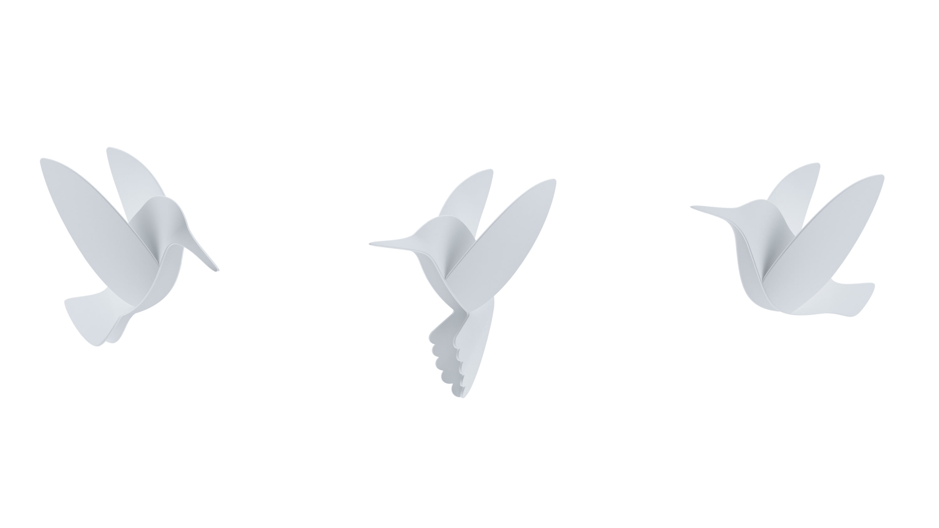 Umbra Hummingbird Wall Decor (Set of 9), White