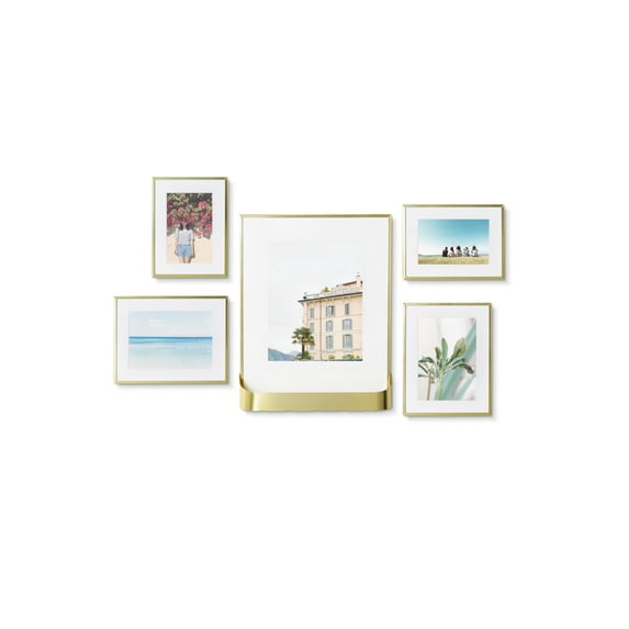 Umbra Matinee Gallery Picture Frame 5 Pack Set, 4x6, 5x7, 8x10