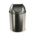 Umbra 2.5 gal Mezzo Plastic Swing Top Lid Bathroom Trash Can, Silver ...