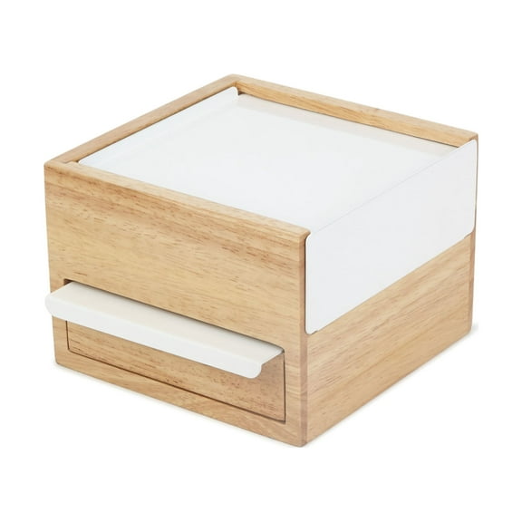 Umbra Mini Stowit Jewelry Box Accessory Organizer Unisex White/Natural