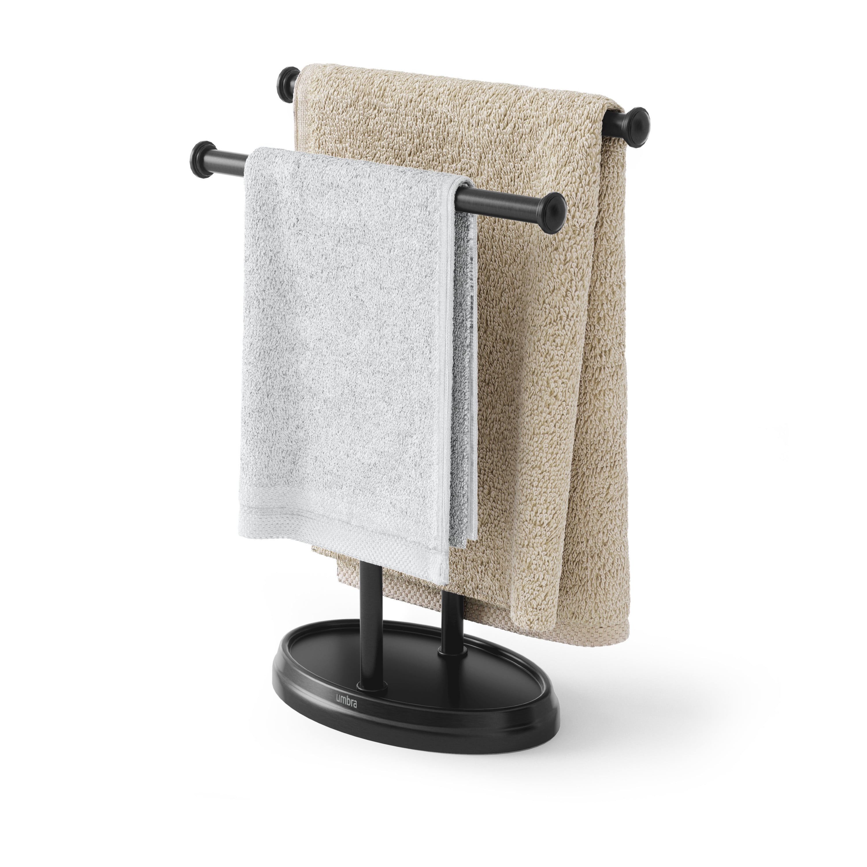 NearMoon T-Shape Hand Towel Holder-Bathroom Rack-Stand with Matte Black