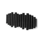 Umbra Picket Wall-Mounted Coat Rack Rail Hook with 5 Retractable Wood Pegs