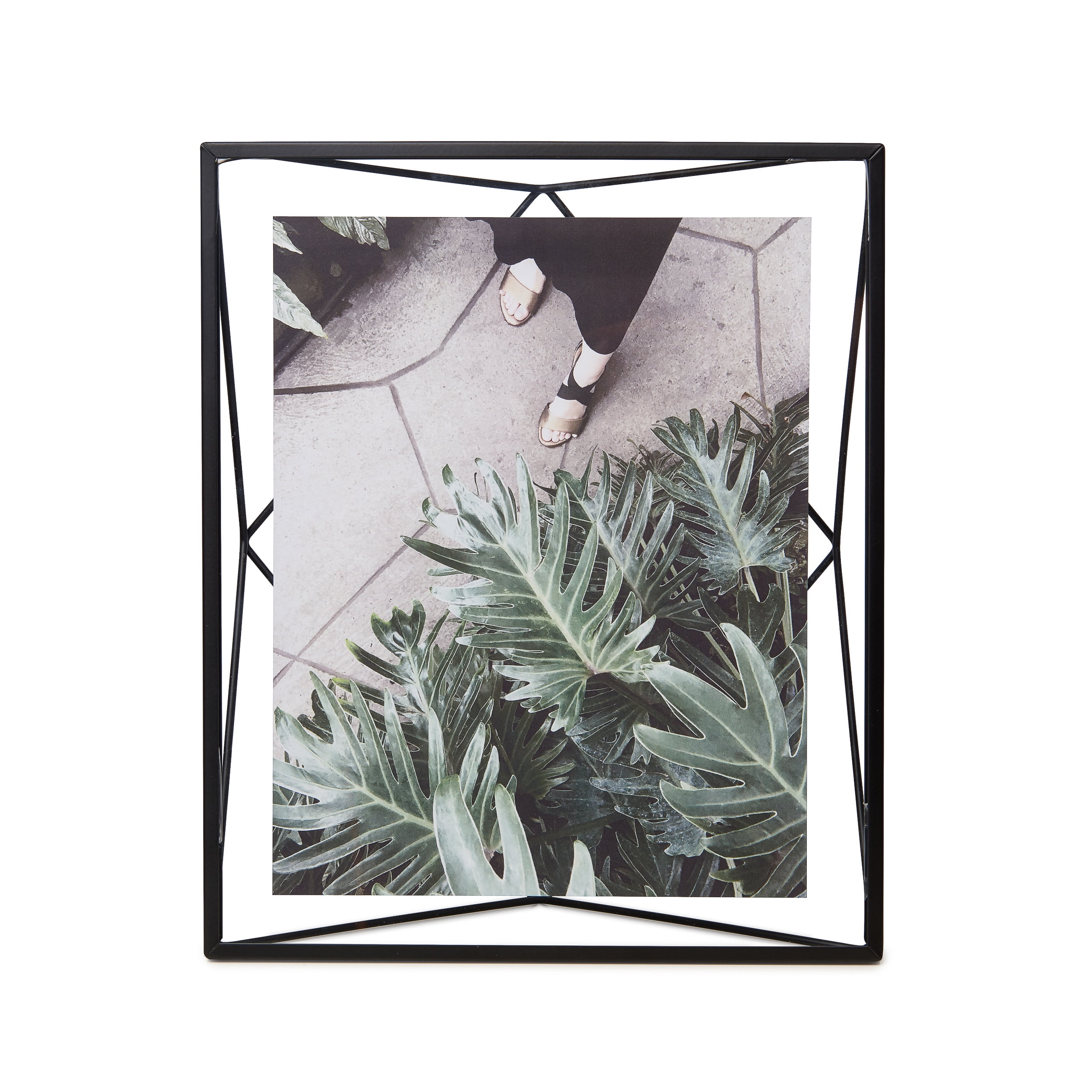 Black 8x10 Steel Geometric Floating Picture Frame