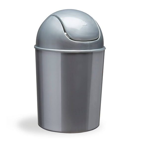 Umbra Silver 1.5 gallon Mini Swing Lid Waste Can