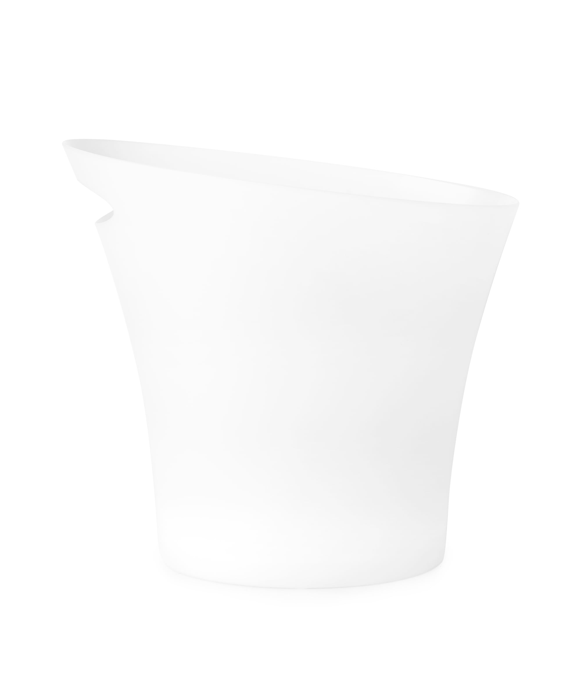 Slim Metallic White Plastic Office Waste Basket