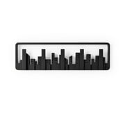 Umbra Skyline 5 Hook Modern Wall Mounted Coat Rack Black