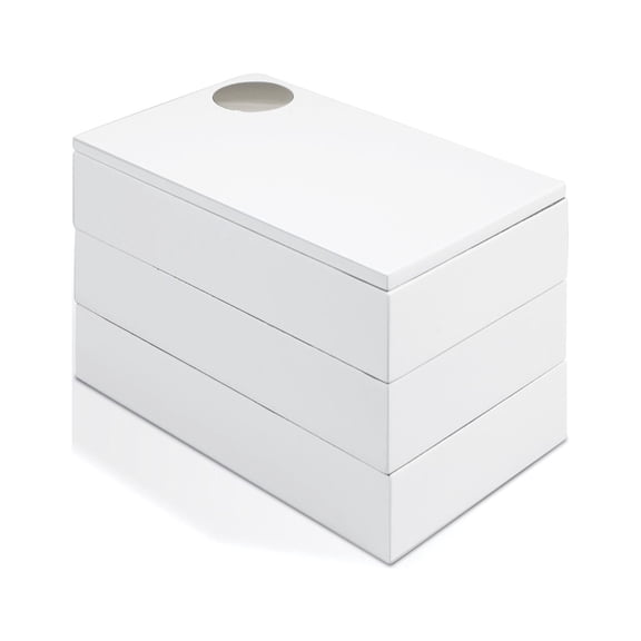 Umbra Spindle Jewelry Box Accessory Organizer Unisex White
