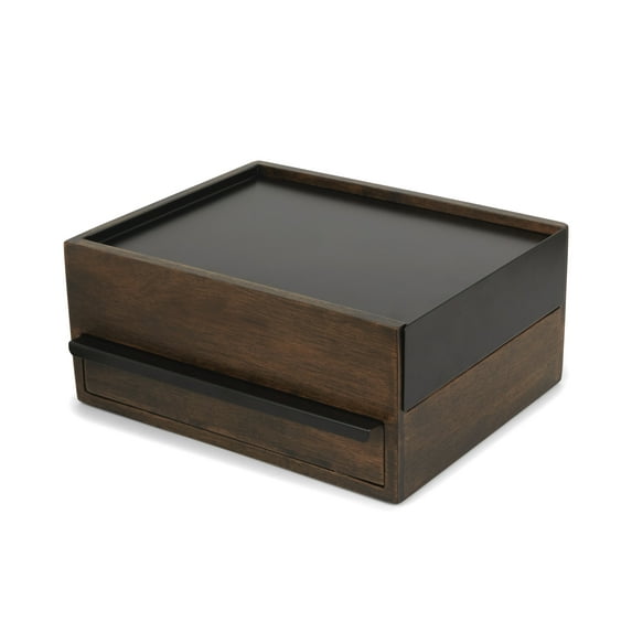Umbra Stowit Jewelry Box Accessory Organizer Black/Walnut